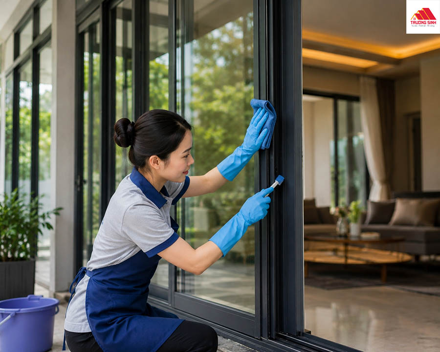 Quy trình vệ sinh khung cửa nhôm kính